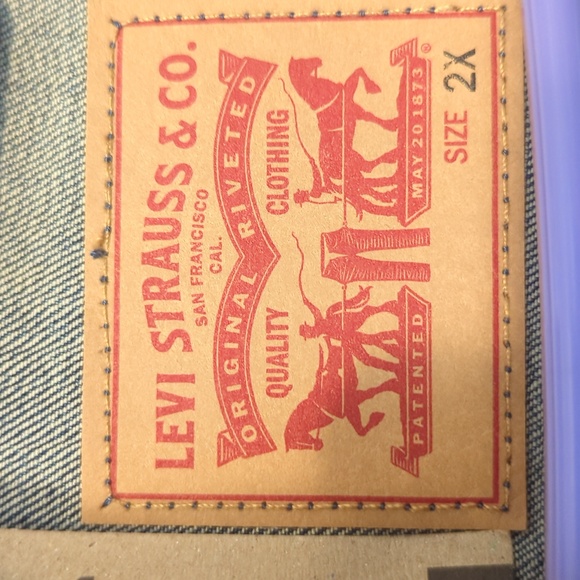 Brand new Levi original trucker blue jean jacket 2X - Picture 3 of 5